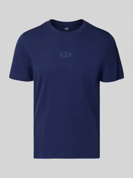T-shirt z okrągłym dekoltem i wyhaftowanym logo Gap