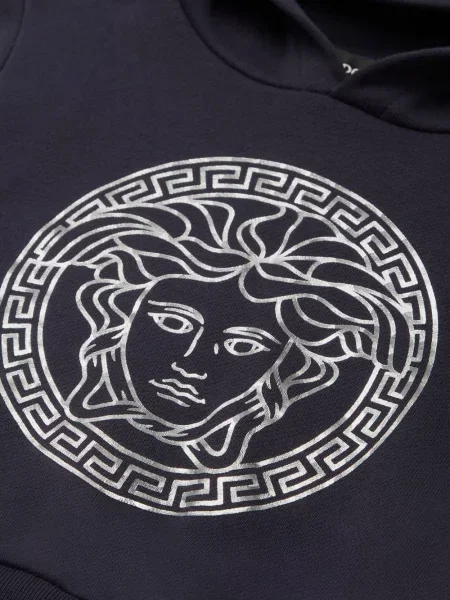 Bluza z kapturem dziecięca Versace niebieska