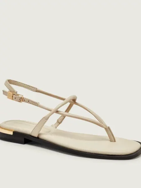 Tommy Hilfiger De piele sandale bej
