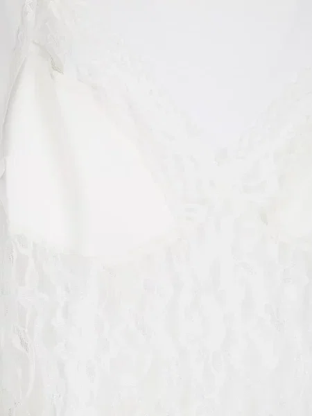 Koszulka Vaquera z falbankami koronkowa biała