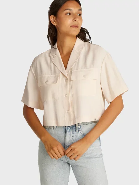 Рубашка Calvin Klein Jeans бежевая