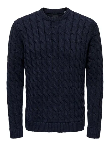 Only & Sons Pulover Kicker bleumarin