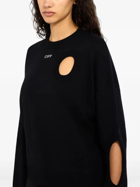 Decupat pulover Off-white alb