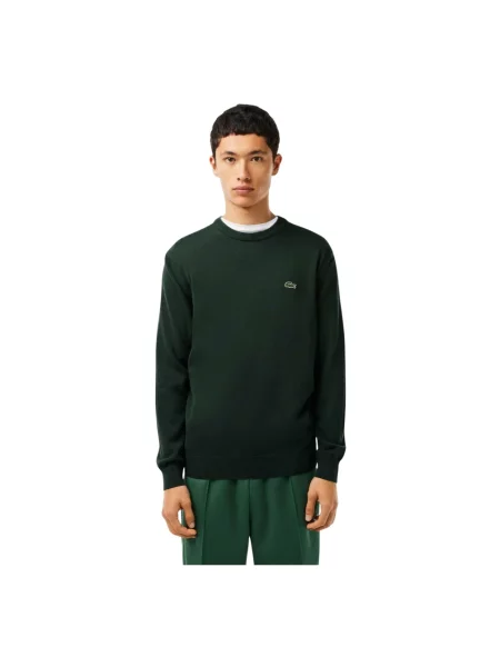 Sweter Lacoste z kapturem z logo zielony