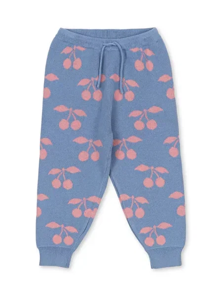 Konges Sløjd kalhoty LAPIS KNIT PANTS GOTS fialové