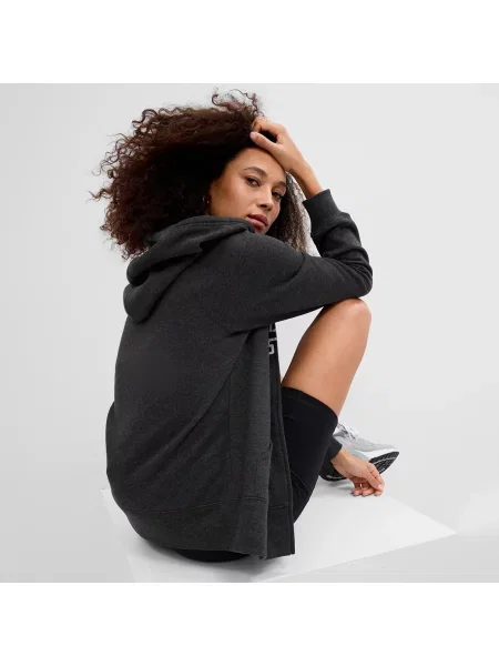 Bluza GAP Fullzip Logo Hoodie Charcoal Heather XXS czarna