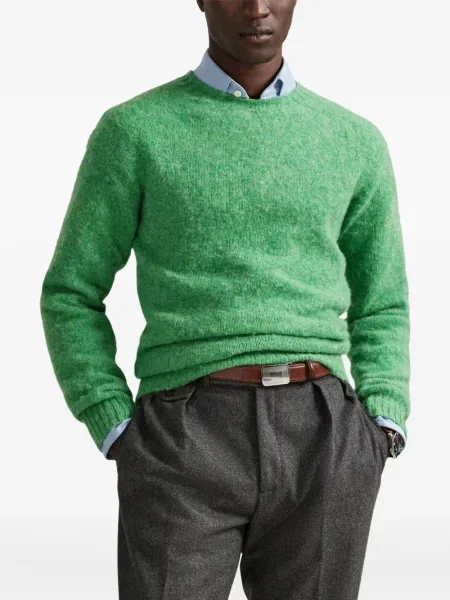 Μικρός κασκέτο Polo Ralph Lauren με χαμηλή μέση υφαίνω διαγωνίως πράσινο