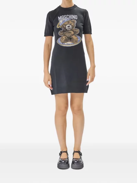 Rochie mini Moschino tricotate negru
