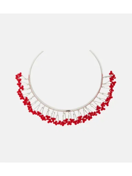 Colier Isabel Marant cu mărgele argintiu