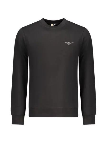 Pulover Aeronautica Militare cu broderie negru