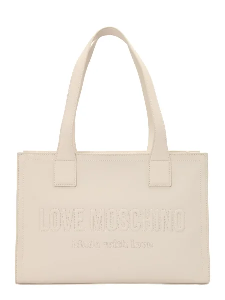 Love Moschino Geantă de umăr fildeş alb