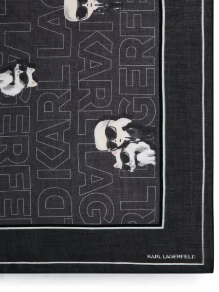 Fular Karl Lagerfeld din modal negru