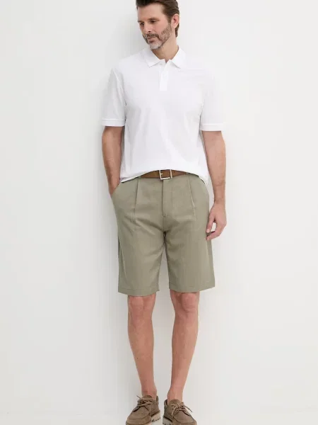 Tricou polo Boss alb