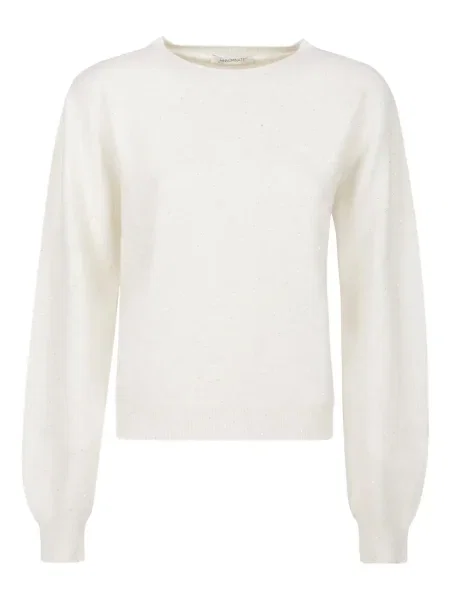 Svetr Hinnominate s kulatým výstřihem bílý