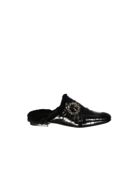 Klapki Eleventy skórzane wsuwane czarne