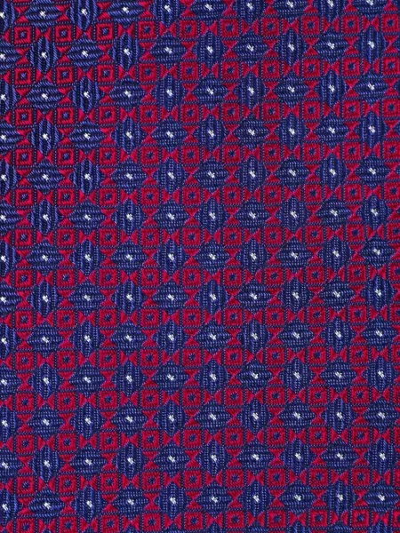 Cravată Kiton de mătase cu imprimeu geometric roșu