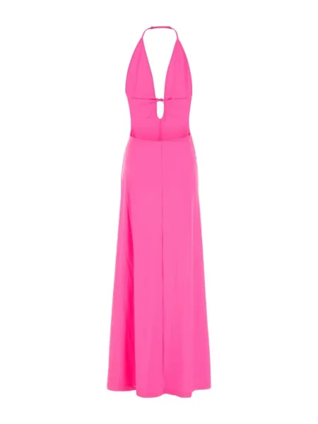 Rochie maxi Balenciaga cu gât halter de costum roz