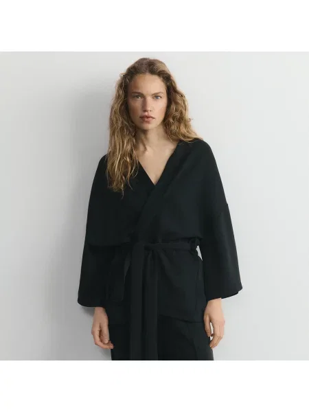 Reserved Kimono mikina s modalem černý