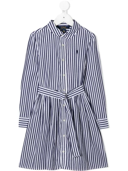 Sukienka koszulowa dziecięca Polo Ralph Lauren biała