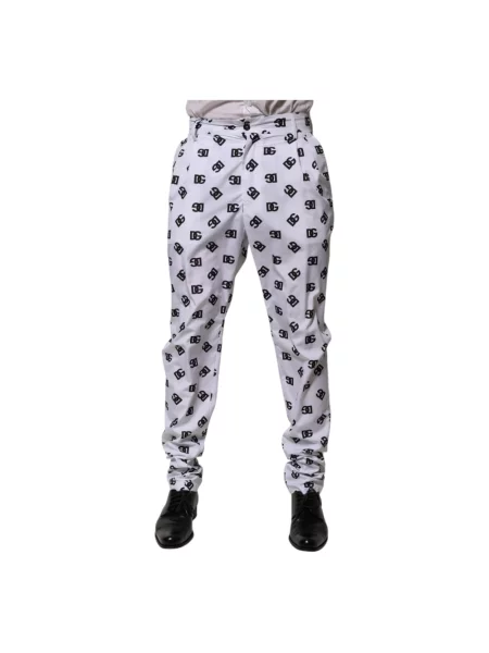 Skinny spodnie Dolce And Gabbana z logo białe
