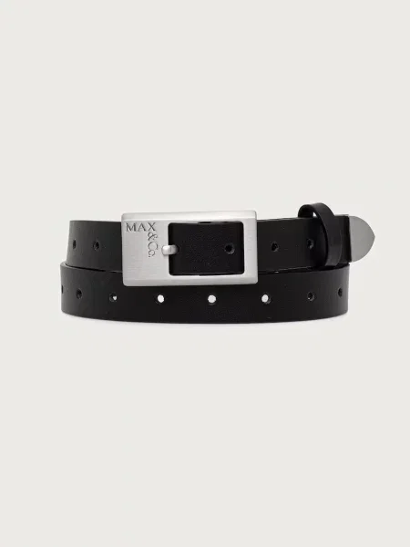 Max&Co. curea pentru femei din piele negru