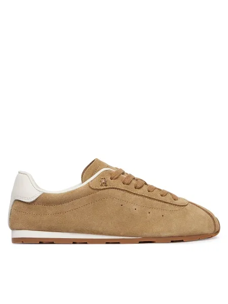 Tommy Hilfiger Sportcipők Th Bella Low Runner Suede bézs