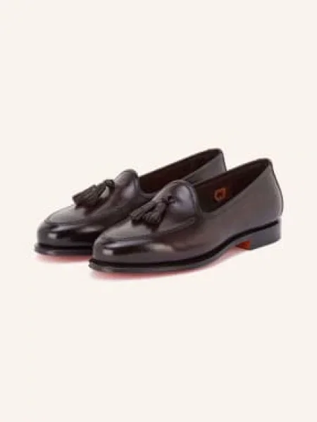 Santoni Mokasíny Andrew tmavě hnědá