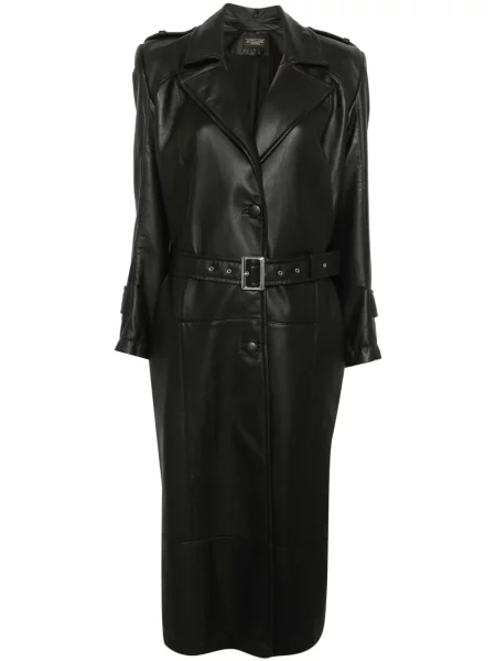 Trenci Mitiliane Couture din piele negru