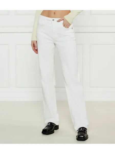 Patrizia Pepe Blugi | Straight fit | high waist alb