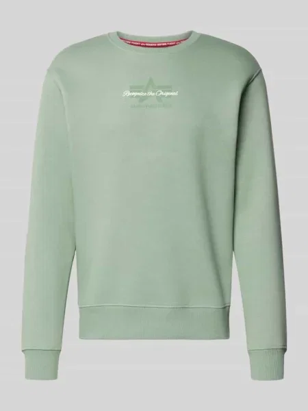 Bluza z logo i okrągłym dekoltem Alpha Industries