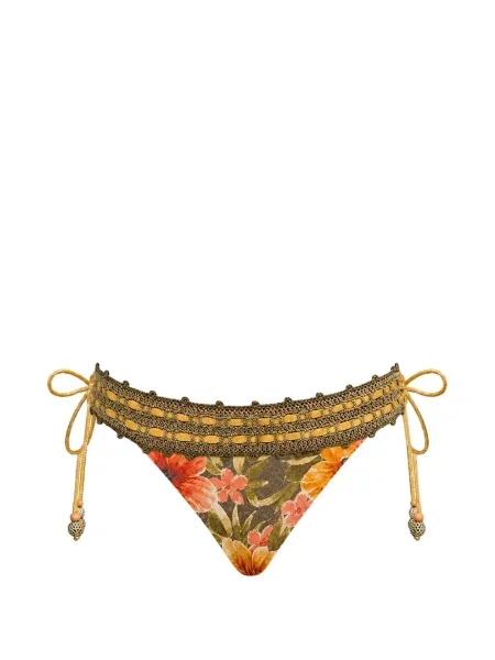 Bikini Del Maar cu model floral cu imagine verde