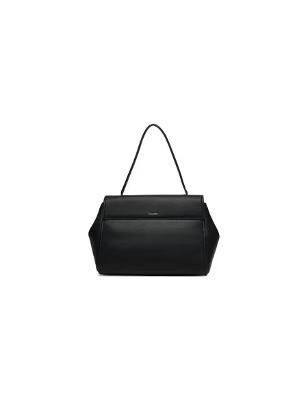 Calvin Klein Kabelka Emblem Hw Pebble Satchel čierna