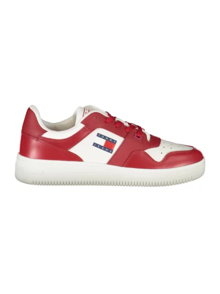 Trampki Tommy Jeans skórzane czerwone
