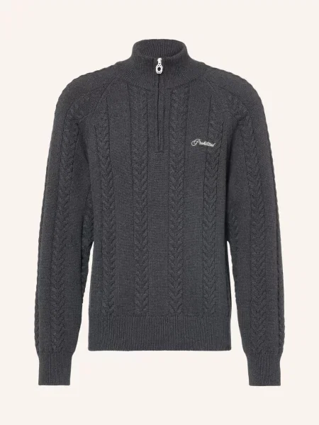 Prohibited Sweter Typu Troyer grau