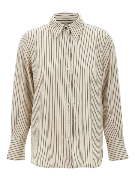 Cămașă Marella cu dungi lungă maro