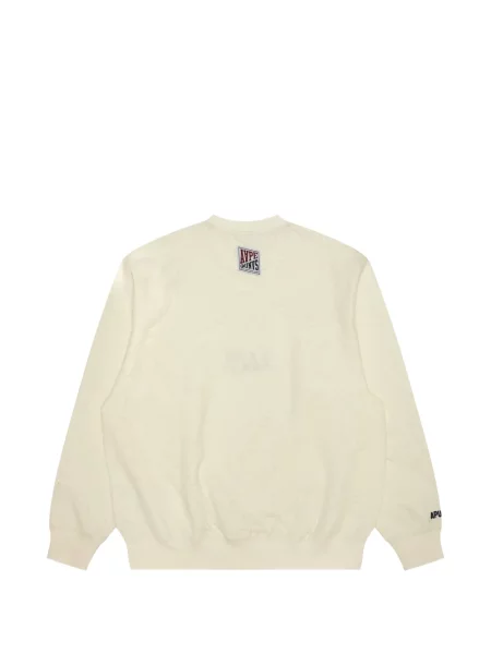 Φούτερ με λαιμόκοψη Aape By *a Bathing Ape® με στρογγυλή λαιμόκοψη με αυτόγραφο μαύρο