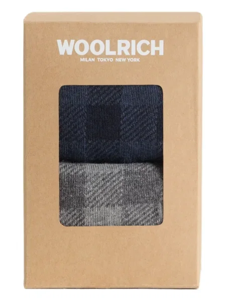 Șosete Woolrich în carouri gri