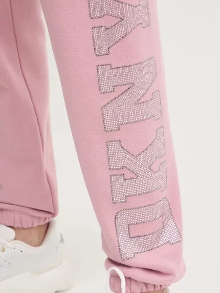 Спортивные штаны Dkny с аппликацией розовые