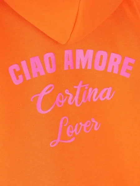 Majica s kapuljačom Giada Benincasa s printom narančasta