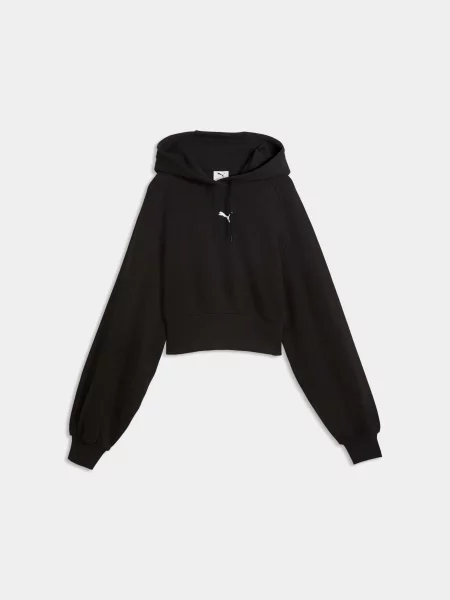 Худі PUMA Ess Cropped Hoodie комбінований верх чорний