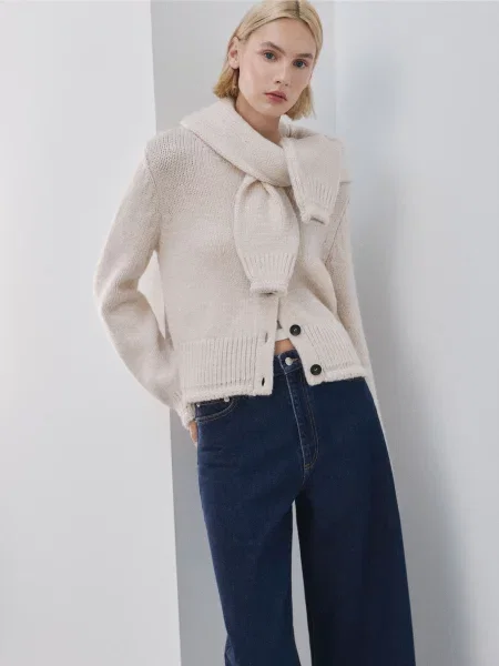 Широкі джинси MANGO синій