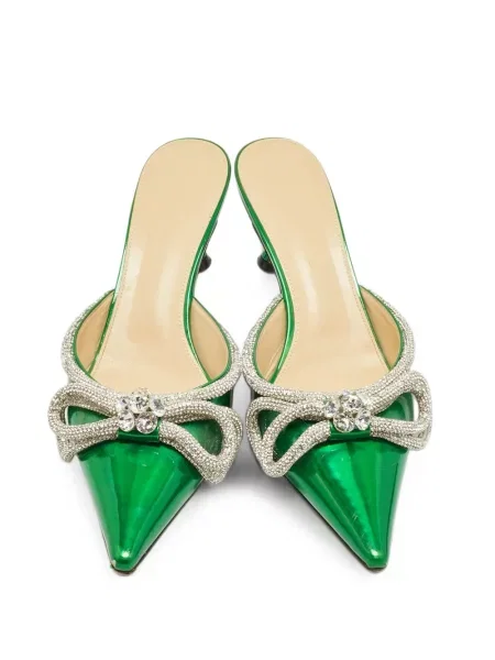 Papuci tip mules Mach & Mach cu funde verde