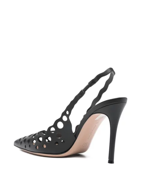 Pantofi cu toc Gianvito Rossi slingback negru