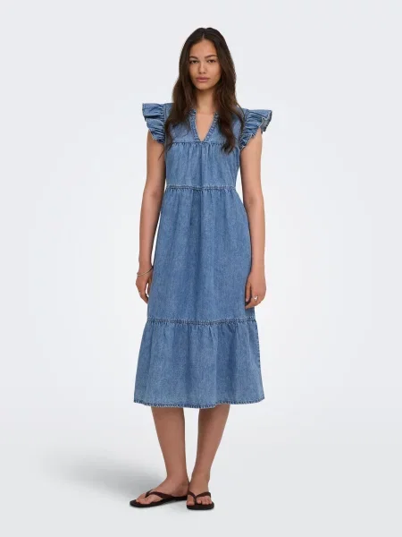 ONLY Šaty ONLSHANIA denim modrá