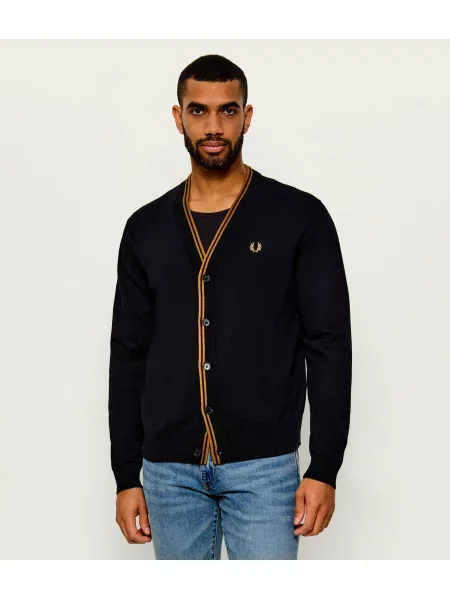 Fred Perry De lână cardigan negru
