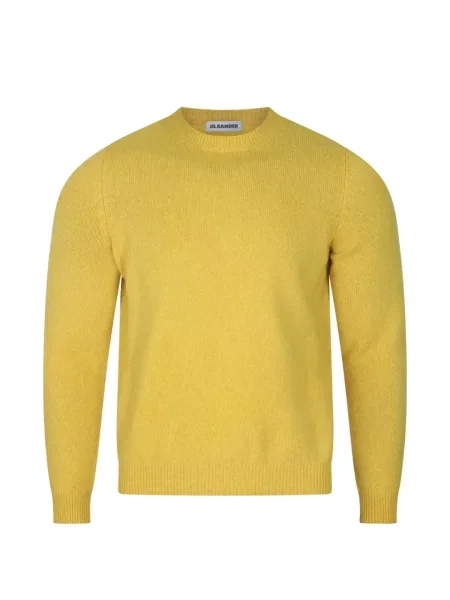Pulover Jil Sander cu decolteu rotund galben