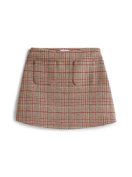 Tommy Hilfiger szoknya gyapjú keverékből mini harang alakú barna