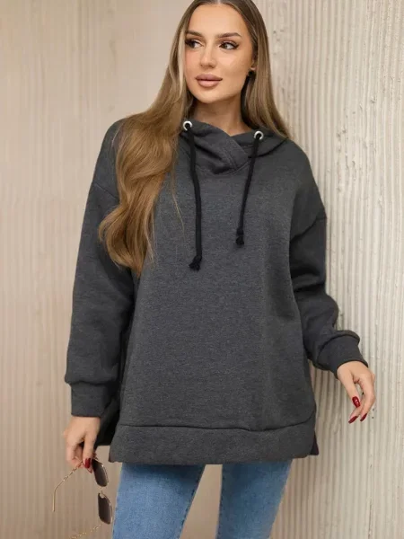 Bluza Kesi ocieplana brązowa