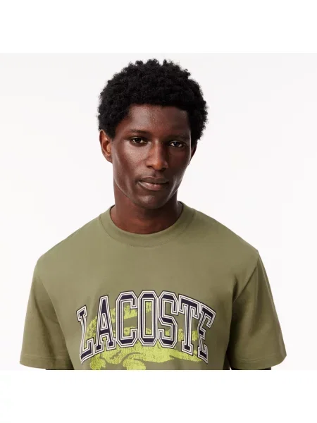 Lacoste Klasyczny Krój Koszulki Bawełnianej T-Shirt zielona