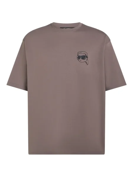 Tricou Karl Lagerfeld cu broderie violet